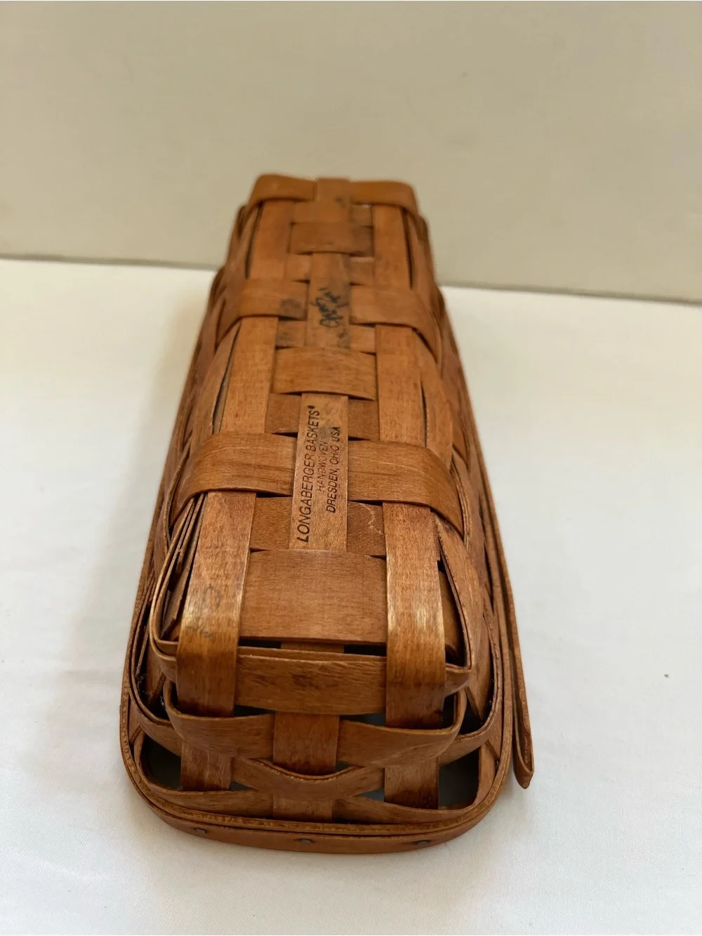 Vintage Longaberger 1991 Cracker Bread Basket Signed ABOUT 11